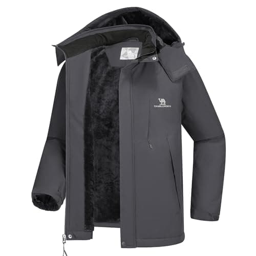 CAMEL CROWN Men's Winter Coat Waterproof Ski Jacket Fleece Lined Windproof Raincoat for Snow Outdoor Hiking Mountain - Image 1