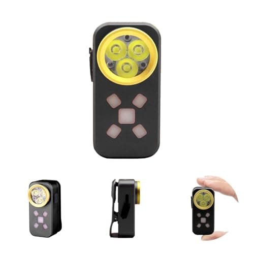 FOSFIS Rechargeable EDC Flashlight, 500 Lumens Portable Clip On Light, Pocket Flashlights Rechargeable, IP68 Waterproof Mini EDC Light for Signaling, Camping, Emergency (Black) - Image 1