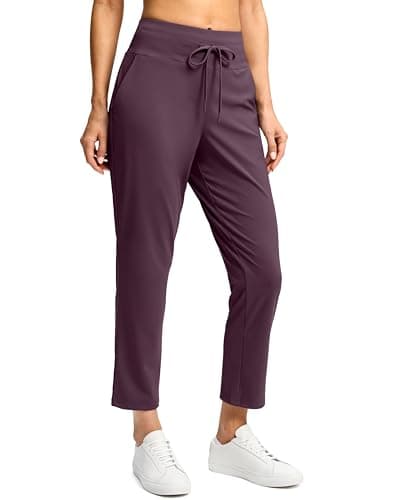G Gradual Womens Pants High Waisted Golf Pants 2 Deep Pockets 7/8 Ankle Athletic Pants for Teacher Travel Casual Lounge Work, Wine, 3X-Large - Image 1
