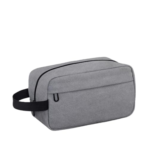 HFLYJPYW Toiletry Bag for Men, Travel Toiletry Organizer Dopp Kit Water-resistant Shaving Bag for Toiletries Accessories, Door Room Essentials, Black-medium (Gray) - Image 1