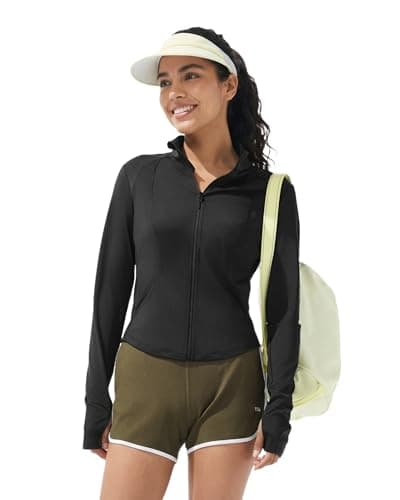 BENEUNDER Women's UPF 50+ Sun Protection Cooling Athletic Jacket Full Zip Long Sleeve Slim Fit Outdoor Running Pocket - Image 1