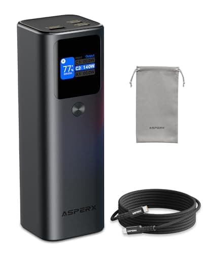 AsperX Laptop Power Bank, 27,600mAh 162.5W Aluminum Unibody PD3.1 Fast Charging Portable Charger Power Bank, 99.36Wh Battery Bank for MacBook Pro/Air/iPhone 16/iPad/S25 Ultra/Dell/HP (Flight-Approved) - Image 1