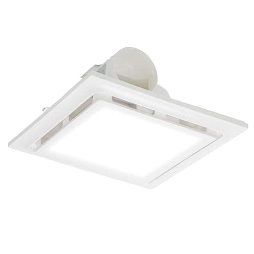 Ftzataz 9.6" Bathroom Exhaust Fan with Light, 1.0 Sone Ultra Quiet Bathroom Vent Fan, 6000K 1200LM LED Light, Ceiling Mount used for Bath-room, Laundry, Shower, Energy Efficient - Image 1