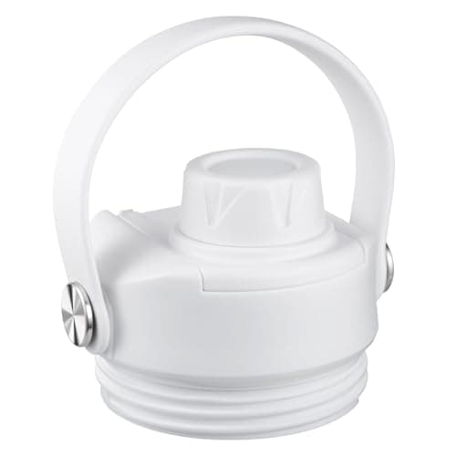 Lid for Yeti Rambler 26 36 64 oz, Cap with Flexible Handle, Replacement Chug Lids for Yeti Jr 12 18 Ounce Kids Sports Water Bottles, Water Bottle Accessories Top, White - Image 1