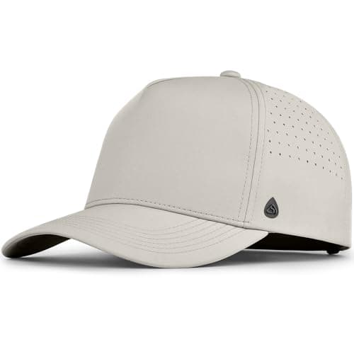 AOPREL Baseball Cap Waterproof Quick Dry Performance Hat with Laser Perforated Breathable for Men Women Golf Running Workout Light Grey - Image 1