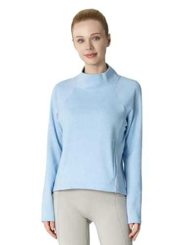 Leapstride Women's Fleeced Sweatshirt - Stand-Up Turtleneck, Side Pockets, Warm Fleece for Winter Daily Wear - Image 1