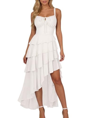 SCARLET DARKNESS Ruffle Hi-Low Corset Renaissance Pirate Fairy Gothic Dress - Image 1