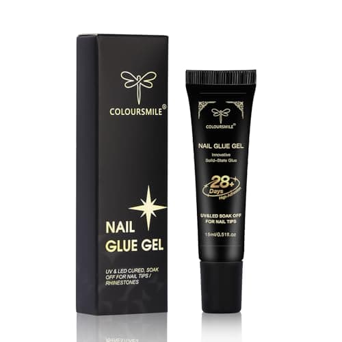 COLOURSMILE 15ml Strong Gel Nail Glue - Lamp Cured Soak Off, Adhesive for Acrylic Fake Nails, Tips Extension & Press On Gelly Nails - Image 1