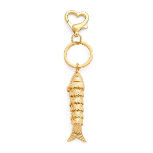 MIJENITI Gold Fish Keychain for Women Bag Charm for Handbags Swingable Fish Keychain Charms Purse Dainty Jewelry Gift - Image 1