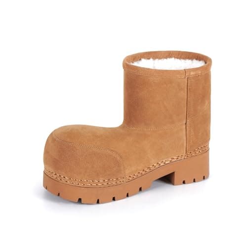 LACIKOSZ Womens Platform Winter Snow Boots Ankle Cozy Fur Lined Waterproof Outdoor Boots Anti Slip Outdoor Short Booties - Image 1
