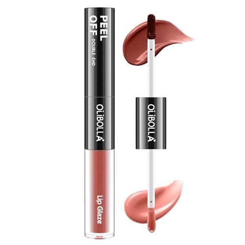 CAMERIC Peel Off Lip Stain Liner 2-in-1 Lip Gloss Oil Makeup Combo, Lip Liner Stain Smudge-Proof, Highly Pigmented Color, Transfer-Proof, Waterproof, Glitter Lip Glaze Moisturizing - Image 1