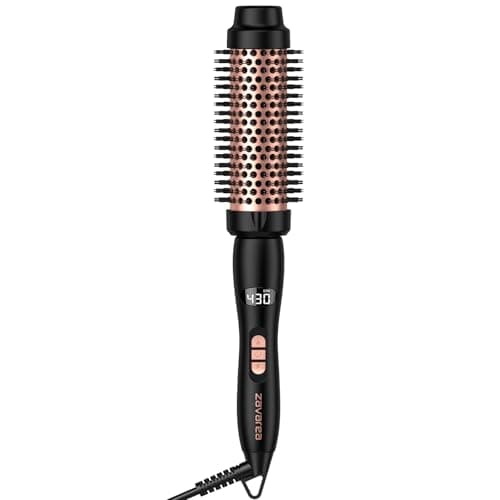 Thermal Round Brush, 1.5 inch Blowout Brush with Ceramic Barrel & Negative Ions Tech Makes Hair Smoother Get Natural Curls, Heated Styler Tool for All Hair Type, Dual Voltage - Image 1