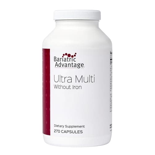 Bariatric Advantage Ultra Multi Without Iron - High Potency Multivitamin - for Bariatric Surgery Patients - Bariatric Multivitamin Capsule - with Calcium, Vitamin C & More - 270 Capsules - Image 1