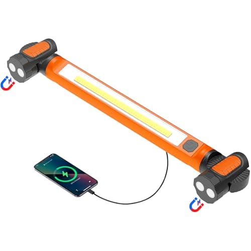 Mechanic Work Light, wokelux 3000LM LED Work Light, 5200mAh Rechargeable Magnetic Work Light, Underhood Cordless Work Lights with Hooks for Mechanics Inspection Workshop Emergency - Image 1