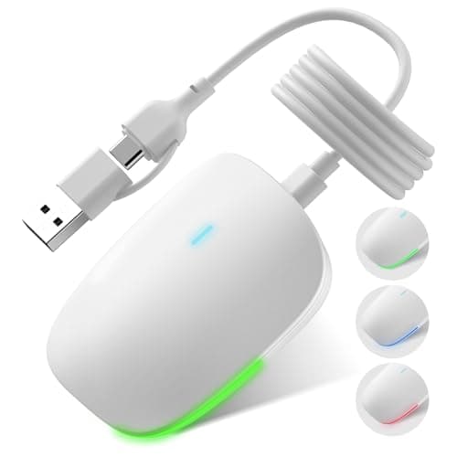 KEROLFFU 2in1 Wireless Carplay Adapter for iPhone Android,Plug n Play Easy Setup Automatic Reconnect,Convert Wired to Wireless Bluetooth Carplay Adapter Dongle (USB A/C) 02w - Image 1