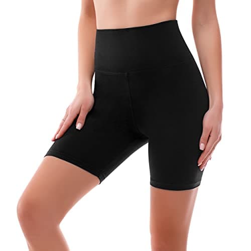SINOPHANT High Waisted Women Biker Shorts - 6” Buttery Soft Elastic Tummy Control Shorts for Gym, Yoga, Workout(4XL,Black) - Image 1