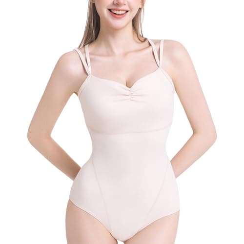 Soothewea Leotards For Women Leotard Dance Ballet Nude Gymnastics Straps Bodysuit For Adult Comfortable Camisole Dancewear L - Image 1