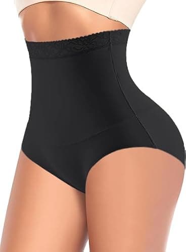 FINETOO Womens Tummy Control Shapewear Underwear High Waisted Seamless Panties Girdle Full Coverage Postpartum Briefs Black - Image 1
