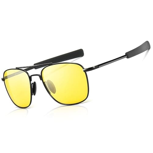 SUNGAIT Night Driving Glasses for Men Glare Reducing HD Night Vision Glasses Polarized Trendy Designer SGT285YS-HKHP - Image 1