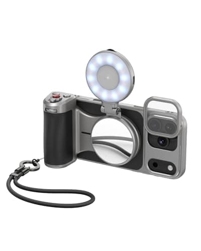 TELESIN Master Grip Universal for iPhone/MagSafe, Magnetic Phone Camera Grip with C03 Selfie Light Creator Kit Built 3200mAh Battery Wireless Charging -【Graphene Case Only for iPhone 17 Pro】 - Image 1