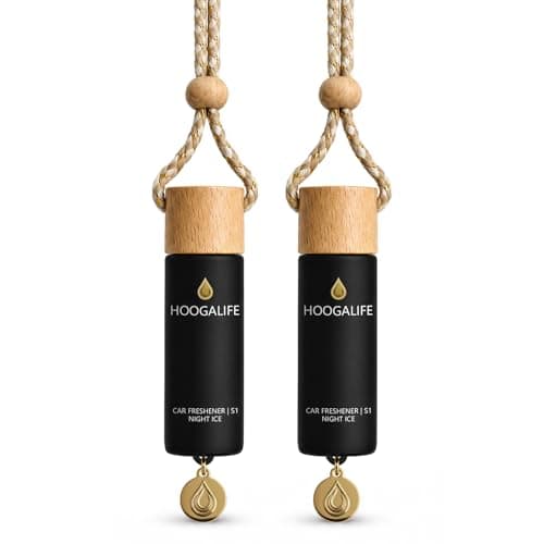 HOOGALIFE Car Air Freshener 2 Pack, Night ICE Hanging Diffuser, 45+ Days Long Lasting Scent, Refillable Bottle, Odor Control for Auto Interior, Made in USA - Image 1