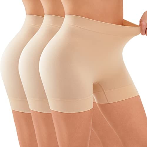 YADIFEN 3 Pack Slip Shorts for Women Under Dress, Anti Chafing Underwear Seamless Shaping Boyshort Panties Comfy Shorts - Image 1