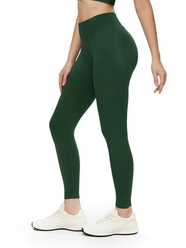 NANJI Seamless Leggings for Women - Scrunch Butt Lifting No Front Seam Mid Waist Squat Proof Active Workout Gym Yoga Pants (Small, Green) - Image 1