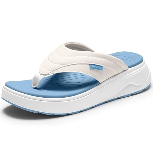 Vilanva Women's platform flip-flops White Size 11 - Image 1