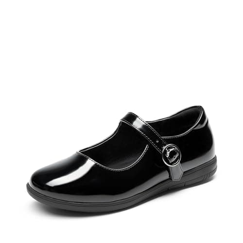 DREAM PAIRS Girls Mary Jane Flats School Uniform Dress Shoes,Size 1 Little Kid,All Black,KFL217 - Image 1