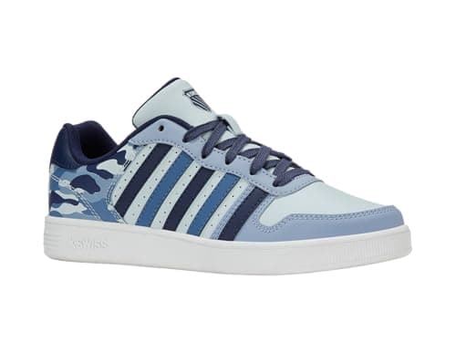 K-Swiss Kid's Court Palisades Sneaker, Blue Blizzard/Ice Flow/Camo, 5.5 M