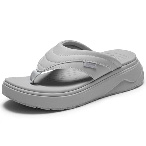 Vilanva Women's platform flip-flops Grey Size 7 - Image 1