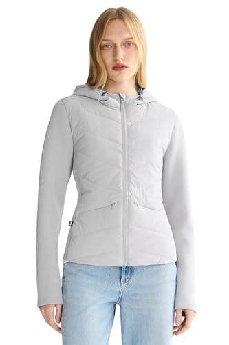 Orolay Women's Hooded Quilted Puffer Jacket Zip Up Lightweight Jacket Casual Outdoor Spring Coat Gray Medium - Image 1