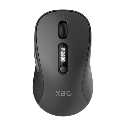 XBG B15pro Wireless Bluetooth Mouse, Bluetooth 5.0/4.0 & 2.4G Tri-Mode, Type-C Rechargeable with LED Screen Display, Ergonomic Silent Click for Laptop/PC/Tablet, Multi-Device & Office Use - Image 1