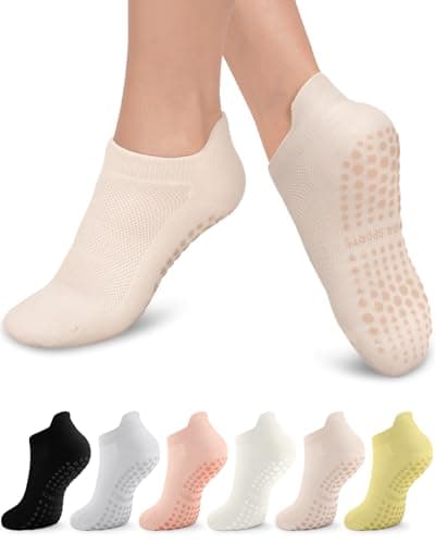 Aoliks Pilates Socks with Grips for Women, Grip Non Slip Socks for Yoga Ballet Barefoot Workout Athletic - Image 1
