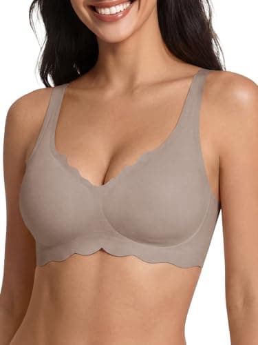 Tankaneo Womens Wireless Jelly Bras No Underwire Soft Bralette Comfortable Full Coverage Seamless T Shirt Bra - Image 1