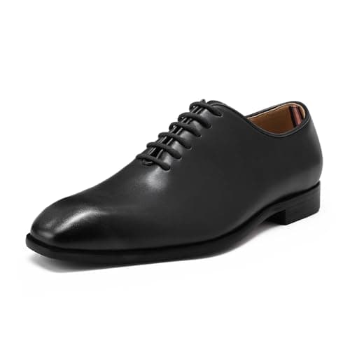 AUSTIN MILL Mens Dress Shoes Plain Toe Lace Up Oxfords for Business Work Wedding Office Prom Black - Image 1