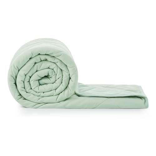 Cozy Bliss Cooling Throw Blanket for Hot Sleepers 50"x70", Q-Max 0.45 Cooling Comfort, Cold Blankets for Night Sweats Sleeping, Ultra-Cool Lightweight Breathable Summer Blanket for Couch Bed, Green