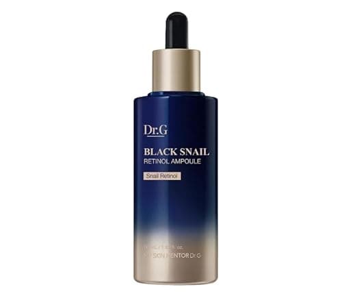 Dr. G Black Snail Retinol Ampoule - Korean Skincare with Snail Mucin - Advanced Retinol Face Ampoule for Glowing Skin - Anti Aging - Pore Minimizer for Fine Lines & Even Skin Tone Support - 1.69 fl oz - Image 1
