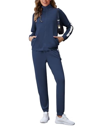 Marvmys Women Tracksuits Set Long Sleeve Full Zip Sweatsuit Sets 2 Piece Jogging Suits Outfits with Pockets - Image 1
