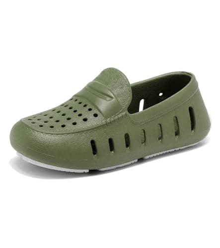 Cofopo Toddler Little Boys Girls Loafers Waterproof Slip on Sandals Summer Shoes for Beach Pool ArmyGreen - Image 1