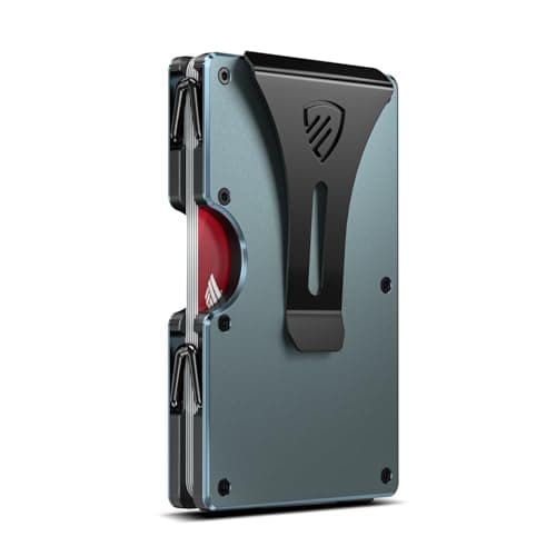 RUNBOX Minimalist Wallet for Men - Slim RFID Blocking Metal Card Holder with Money Clip, Ultra-Thin Front Pocket Design Holds Up to 15 Cards, Gifts for Men(Gunmetal Titanium) - Image 1
