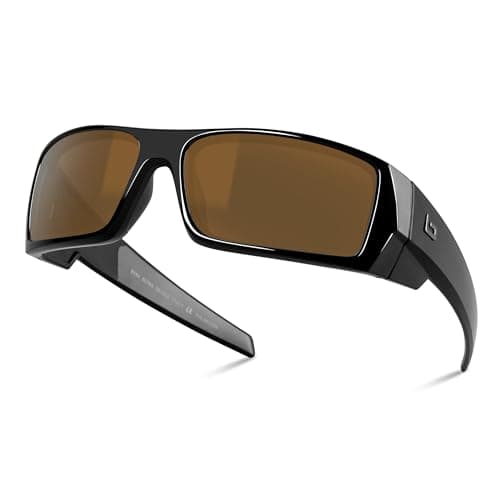 B.N.U.S Polarized Sunglasses for Men with Corning Glass Lens - Scratch-Resistant, Optical Clarity, Premium UV Protection (Black/Brown Lens, Non-Polarized) - Image 1