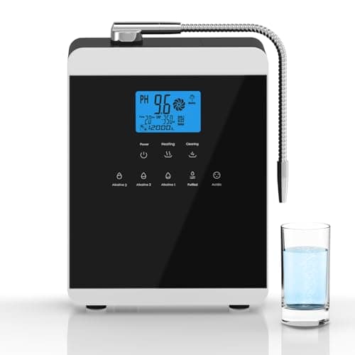 11 Titanium Plates Alkaline Water Ionizer Machine for Home, Alkaline Water Machine pH 3.5-10.5 Acid Water Purifier Water Generator Water Filter Up to -600mV ORP, 10000 Liters Per Filter, Auto-Cleaning - Image 1