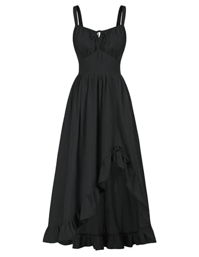 SCARLET DARKNESS Women Renaissance Corset Dress Flowy Milkmaid Sundress - Image 1
