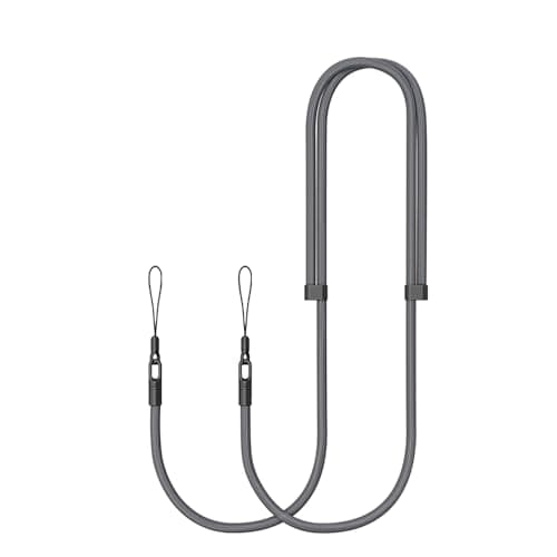 Thickened Crossbody Strap (Without Case) Compatible with Iphone 17/Air/Pro/Max Phone Cases and Other Device with Dual Lanyard Holes, Adjustable Hands-free Shoulder Neck Camera Phone Strap (Gray) - Image 1