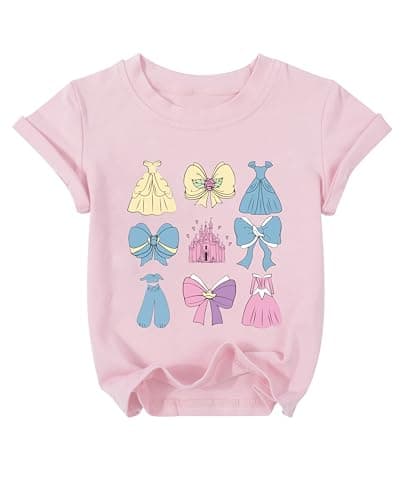 AMWIPE Magical Shirt for Girls Cute Ribbons Bows Shirts Toddler Girls Festival T-Shirts Birthday Tee Tops Holiday Outfits - Image 1