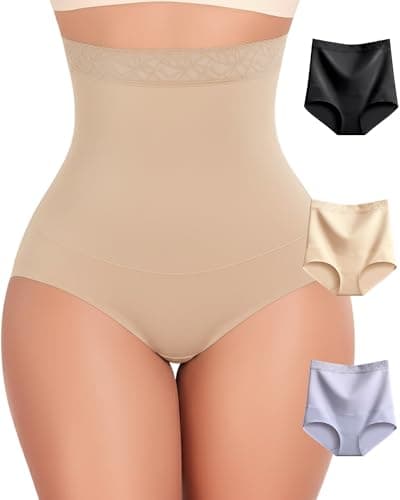 FINETOO Womens Tummy Control Shapewear Underwear High Waisted Seamless Panties Girdle Full Coverage Postpartum Briefs - Image 1