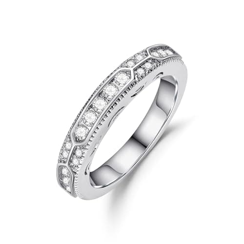 Fimewon Silver Rings for Men Vintage Engagement Rings Set Christmas Gift for Men Size 5 - Image 1