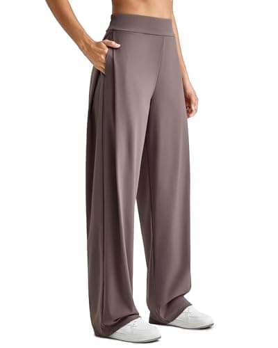 G4Free Dress Pants Women Stretch Office Pants Pull On Wide Leg Trousers Pants with Pockets Business Work (Taupe,XL,Petite) - Image 1