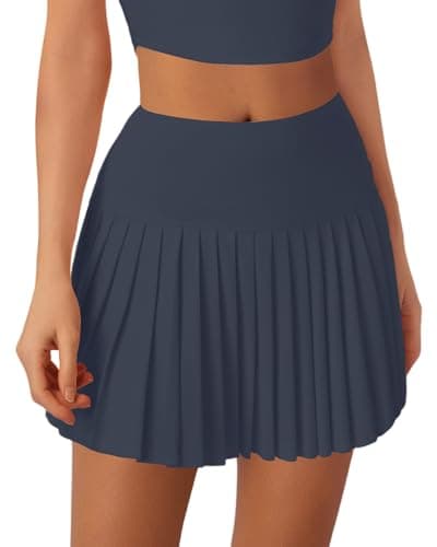 Leapstride Pleated Tennis Skirt for Women with Pockets Shorts High Waisted Athletic Golf Skort for Workout Pickleball - Image 1